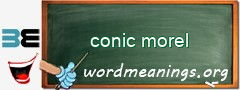 WordMeaning blackboard for conic morel